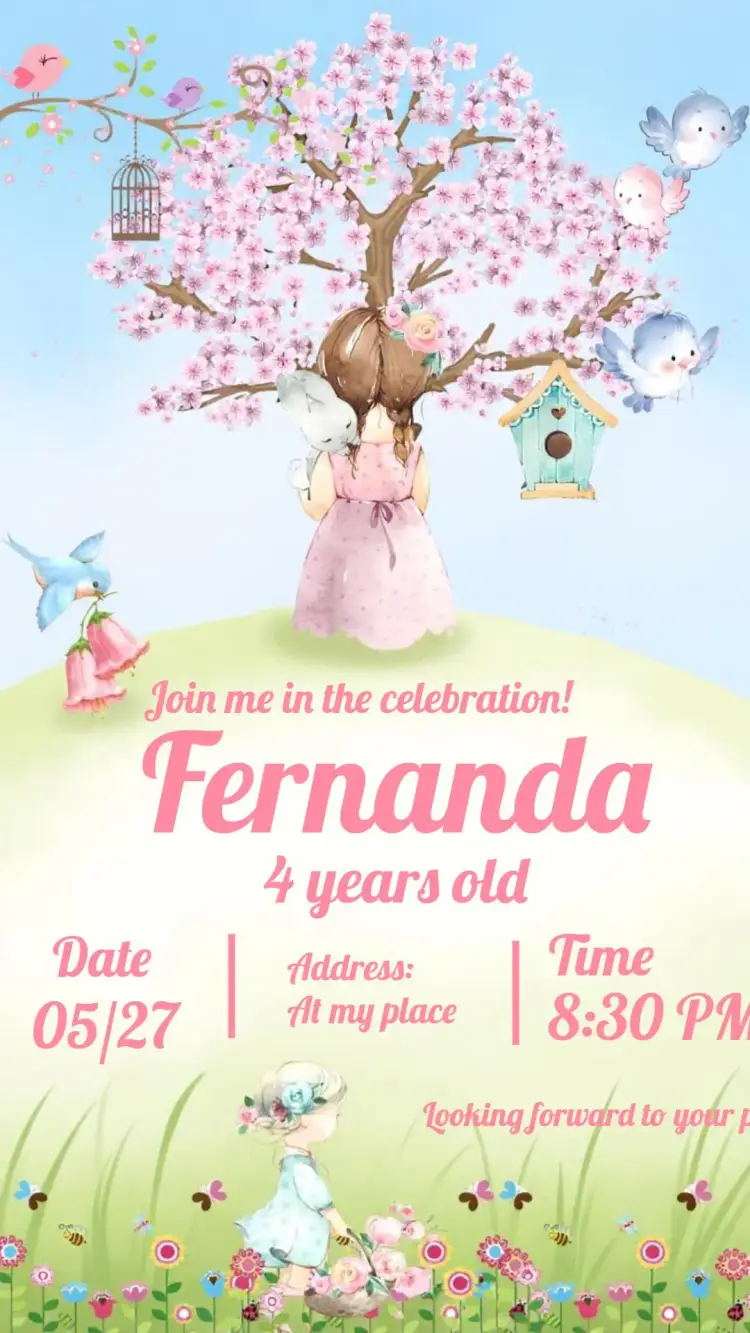 Enchanted Garden Delicate invitation