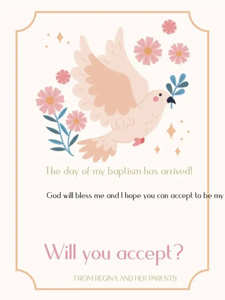 For Baptism Godparents Dove Cross