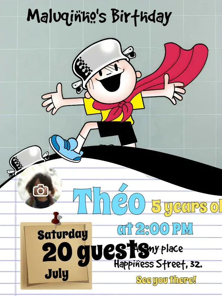 Crazy Boy With Black Photo invitation