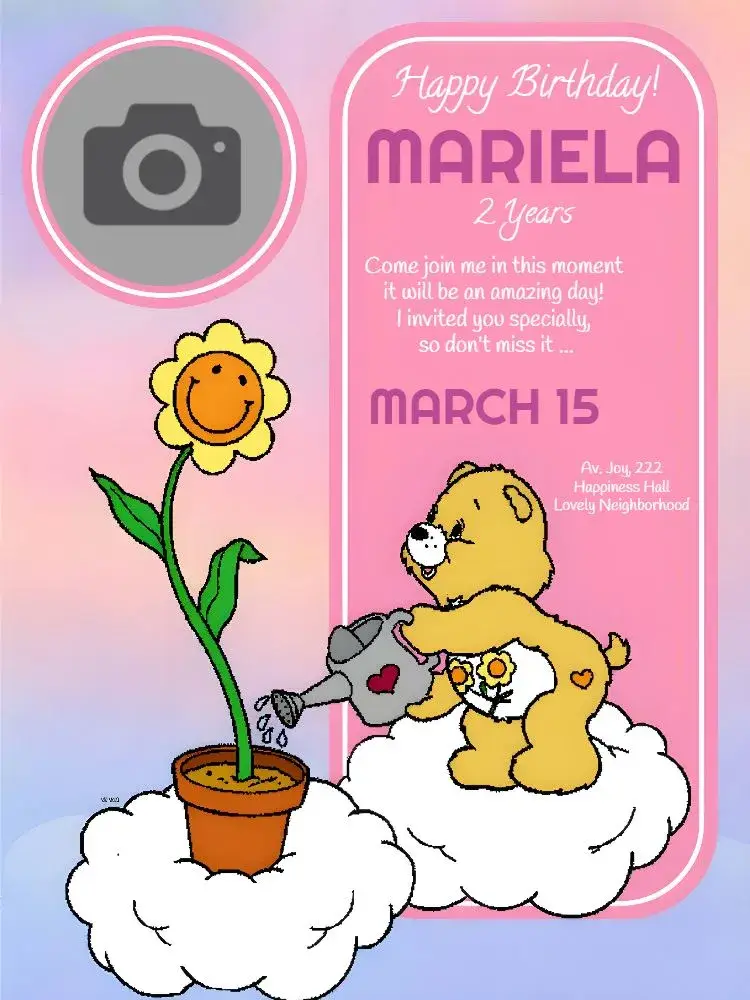 Tender Bears With Online Photo invitation