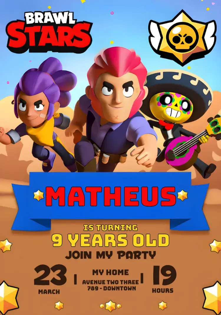 Brawl Stars Photo invitation