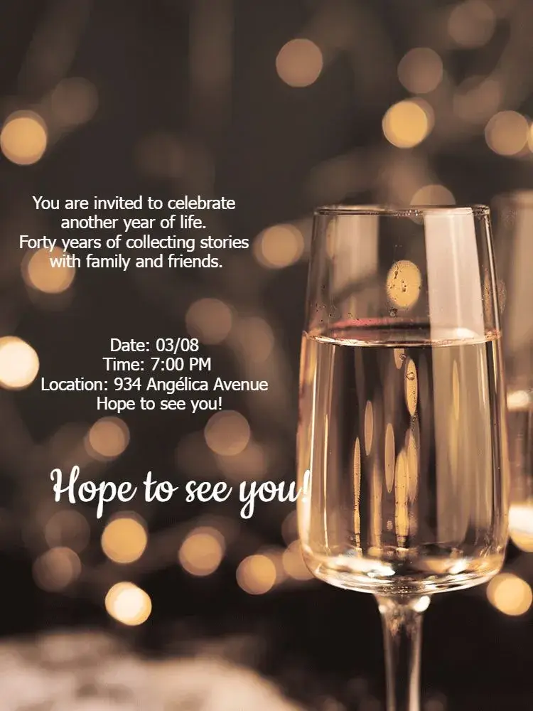 Invite Custom Party editable and customizable