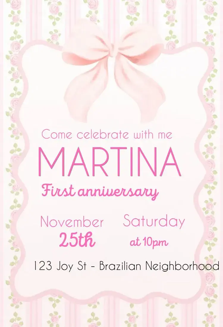 First birthday invitations to customize online
