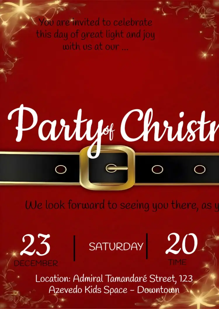 Colorful Christmas Party invitation