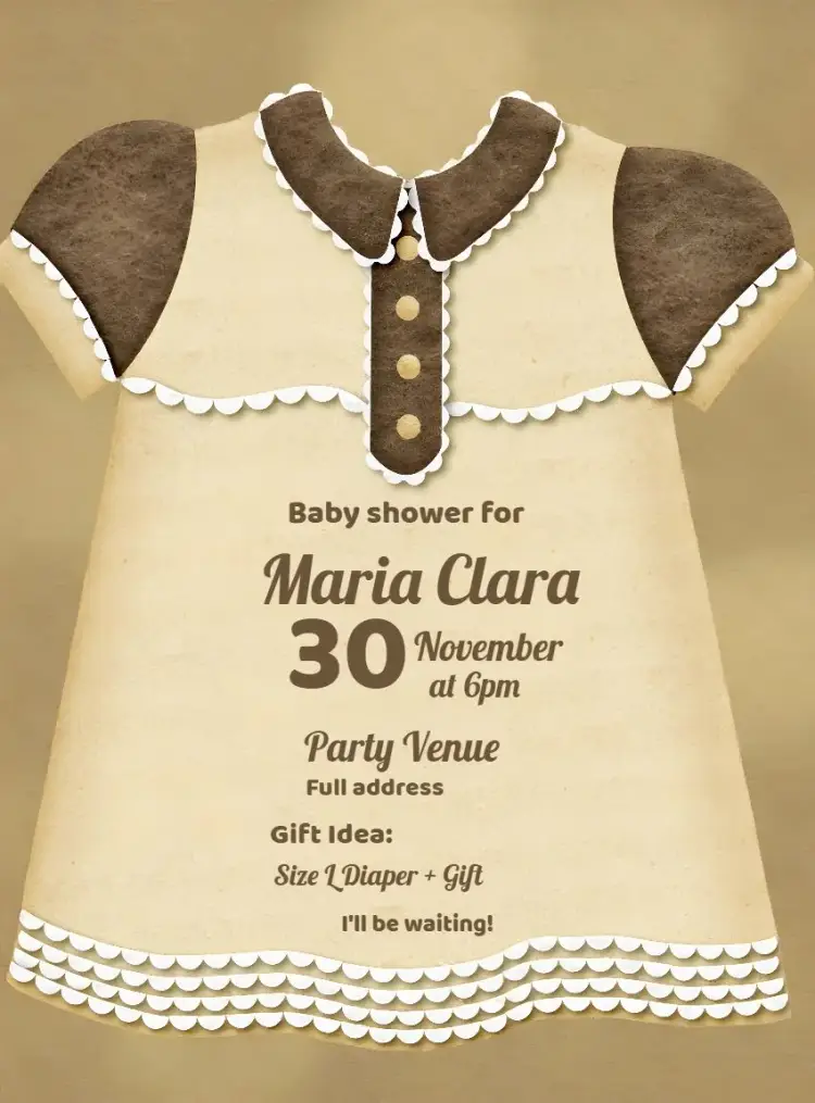 Baby Clothes Baby Shower invitation