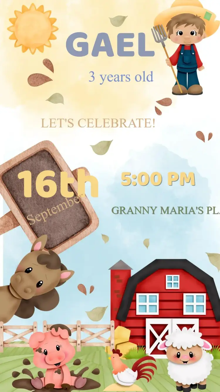Farm Birthday Invitation