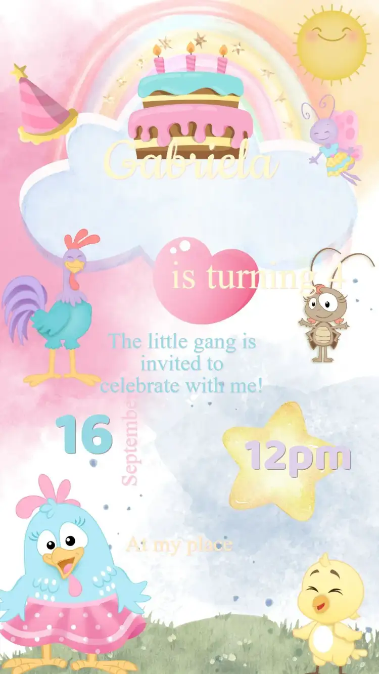 Galinha Pintadinha Birthday Invitation