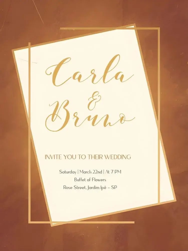 Elegant Golden Wedding invitation