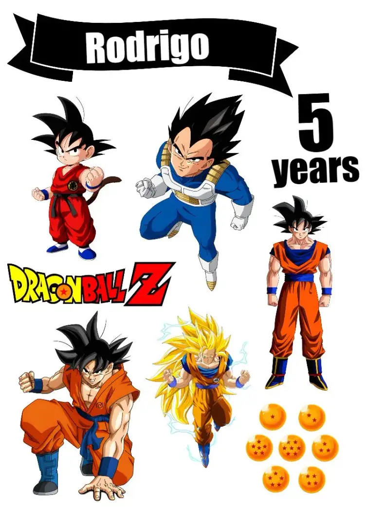 Invitation Dragon Ball Z Orange Cake Topper – Cake topper theme anime, vibrant, colorful, fun-filled, themed, youthful