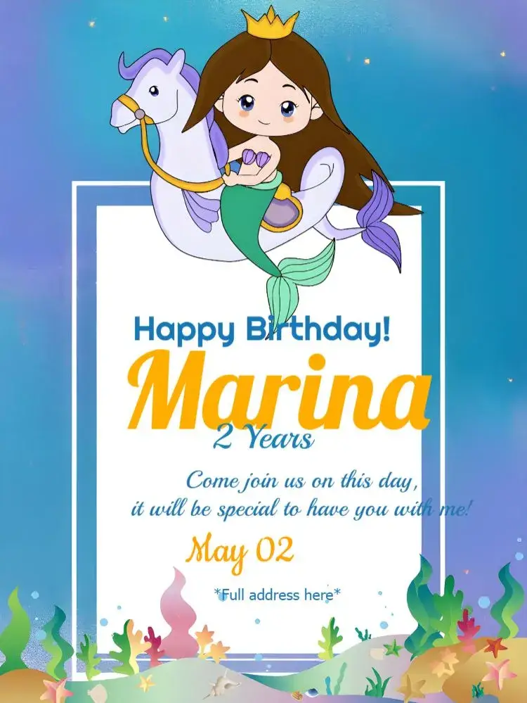 Mermaid Online invitation