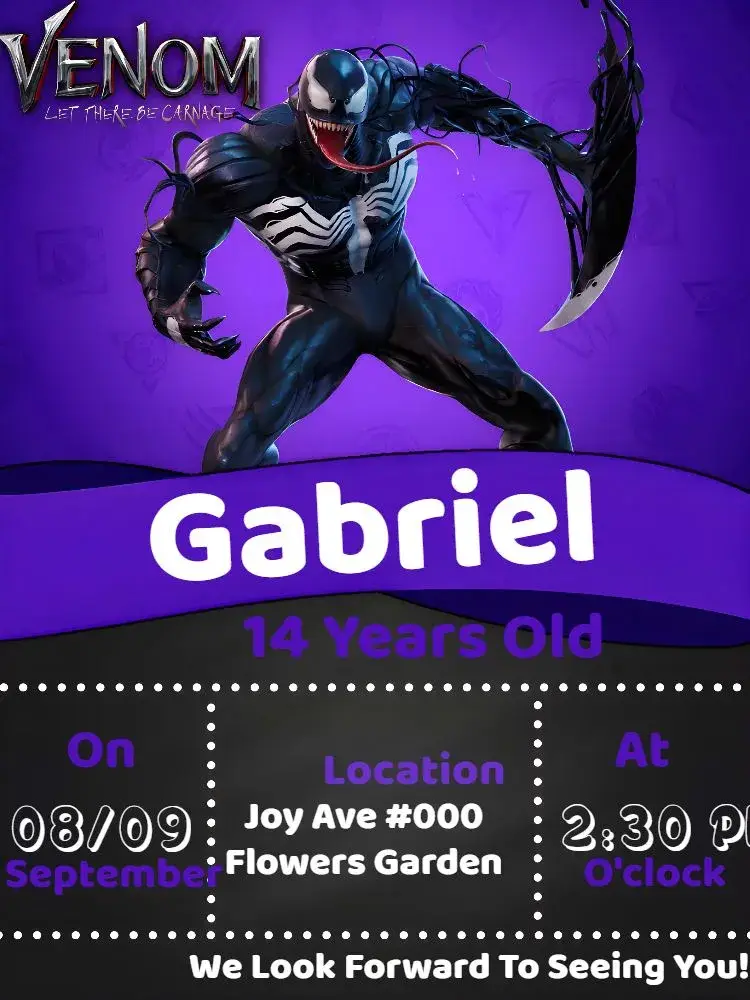 Invite Green Venom editable and customizable
