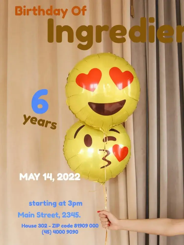 Invitation Balloons and Boy Decoration – Kids' Birthday Party theme fun, colorful, modern, childlike, cheerful