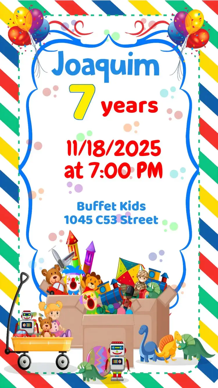 Toys invitation