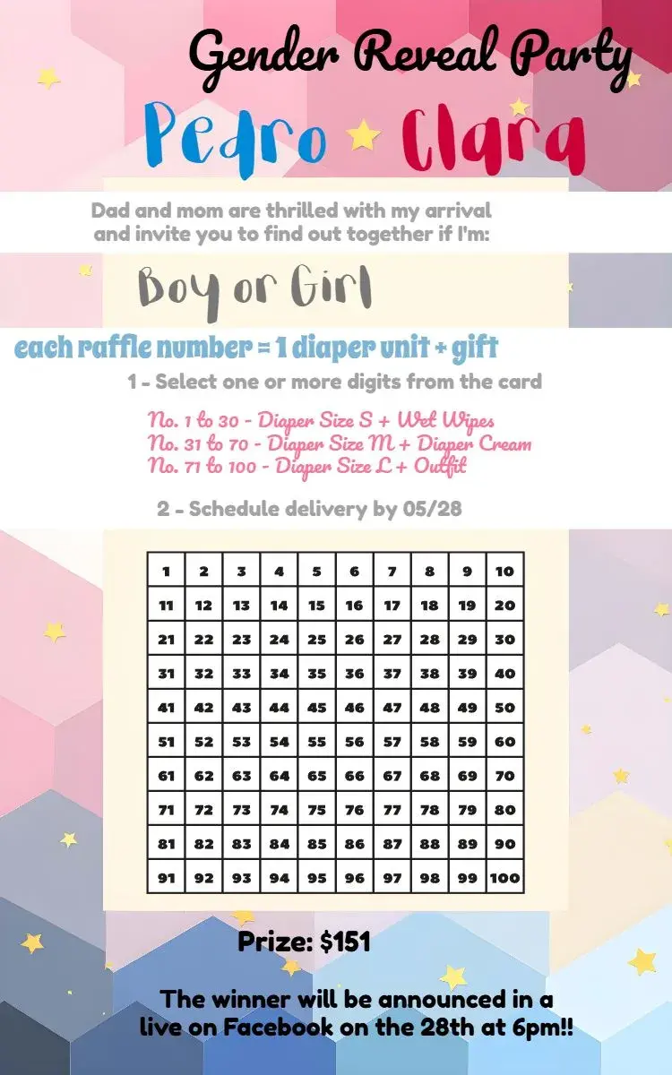 Gender reveal invitations to customize online