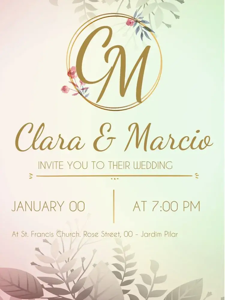 Invitation Modern Floral Wedding – Wedding theme floral, modern, romantic, delicate, spring, elegant