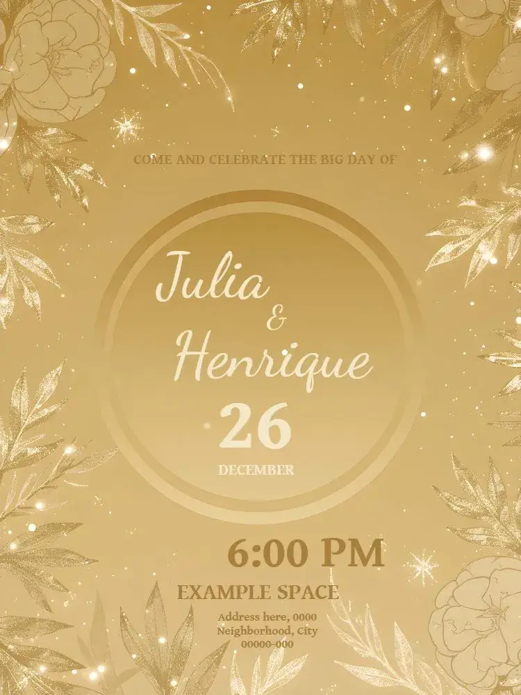 Elegant Floral Wedding invitation