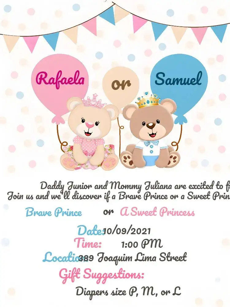 Blue Prince Teddy Bear and Pink Princess Teddy Bear Reveal Tea Party