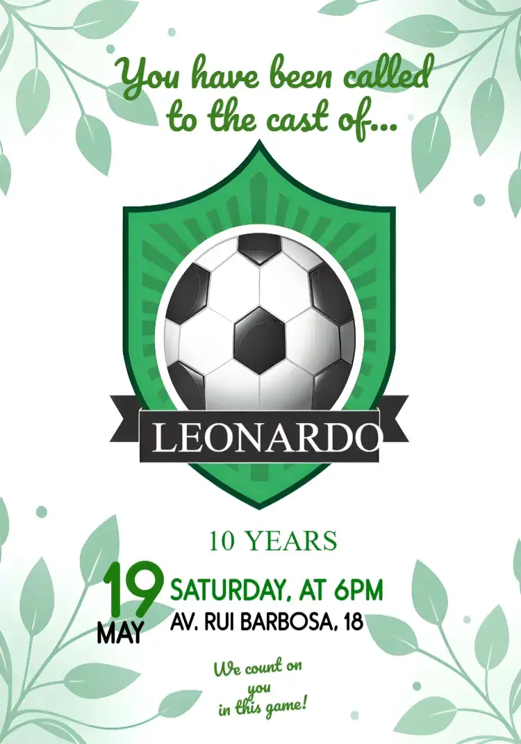 Soccer Ball invitation