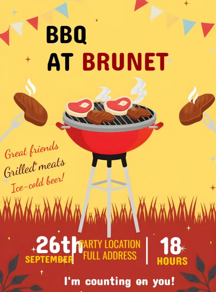 Invite Adult Barbecue editable and customizable
