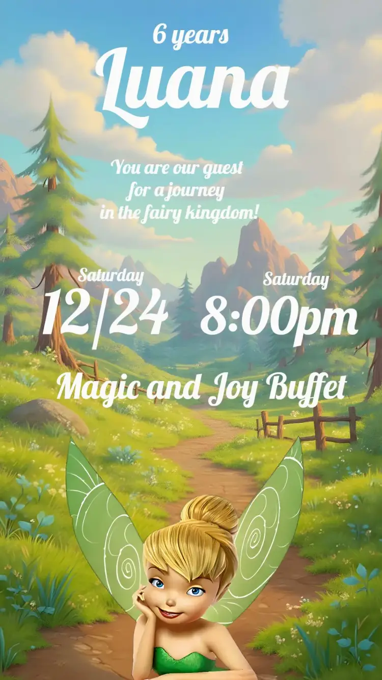 Tinker Bell Kids invitation
