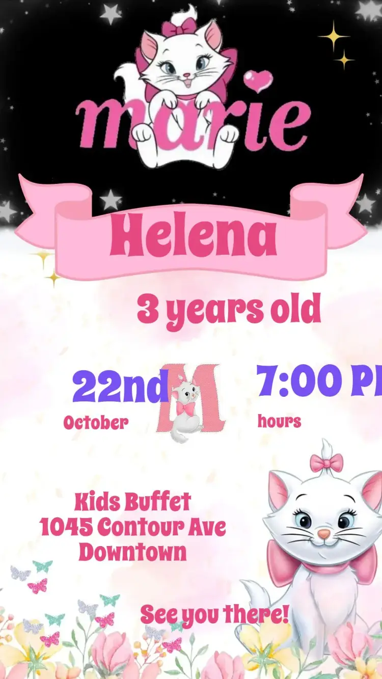Marie Kitten invitation