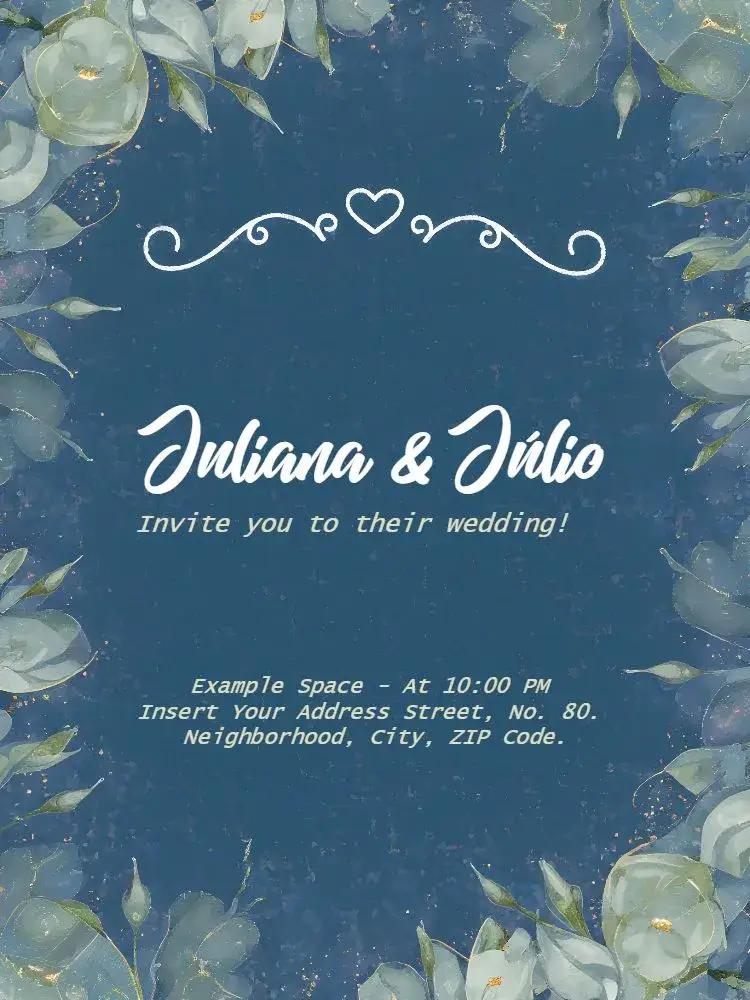 Vintage Floral Wedding invitation