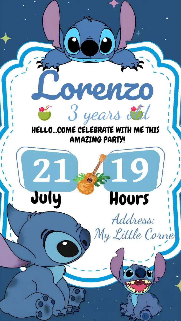 Stitch Kids invitation