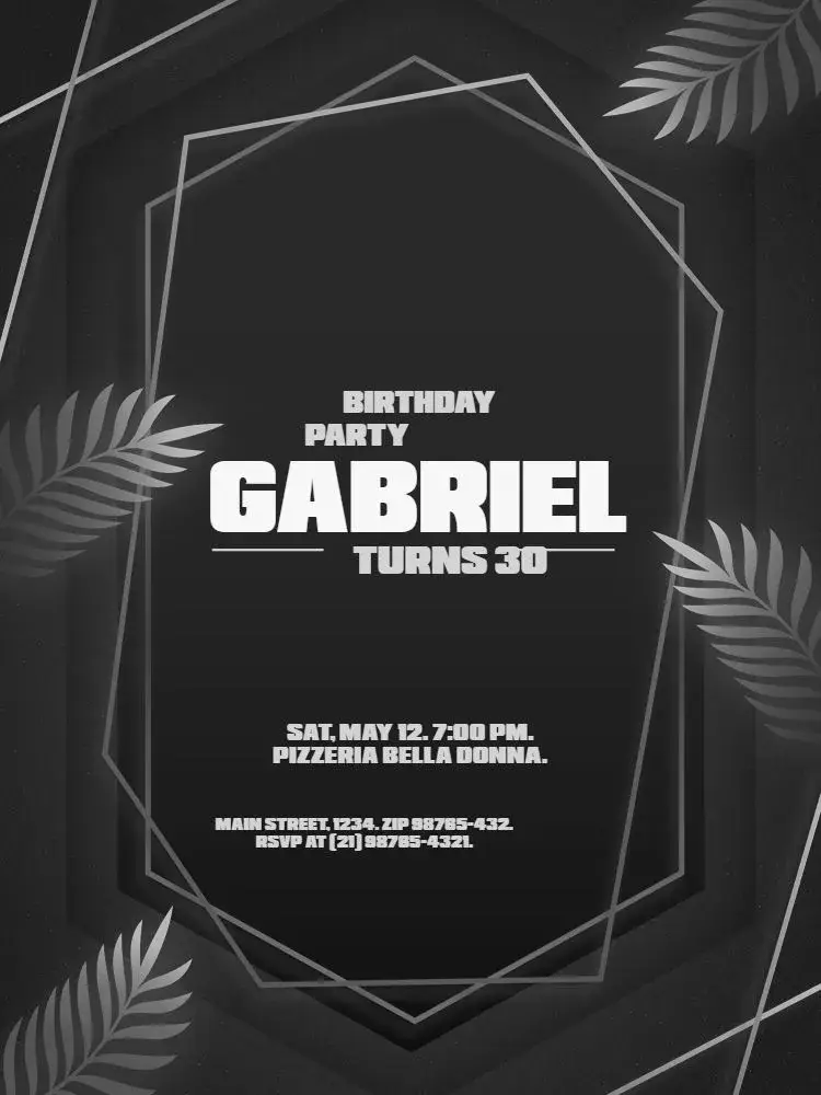 Young Black Male invitation