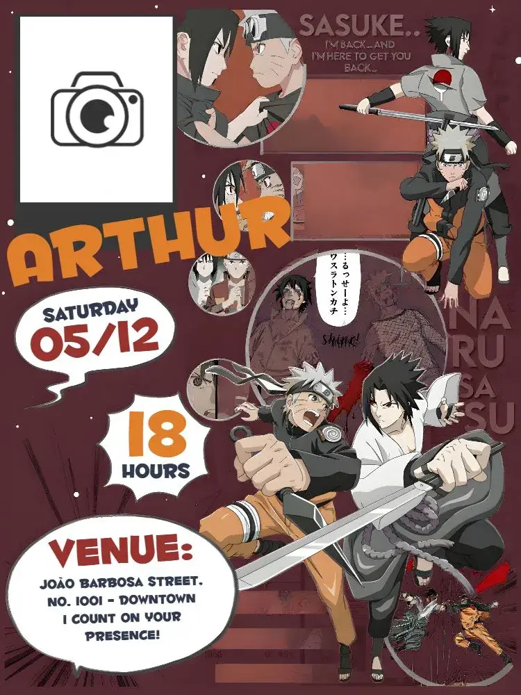 Naruto With Photo Comics Hq invitation