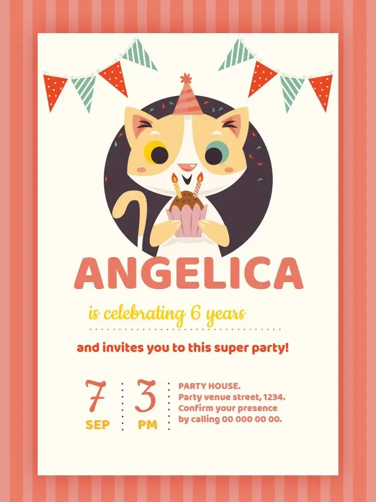 Kitty Girl invitation