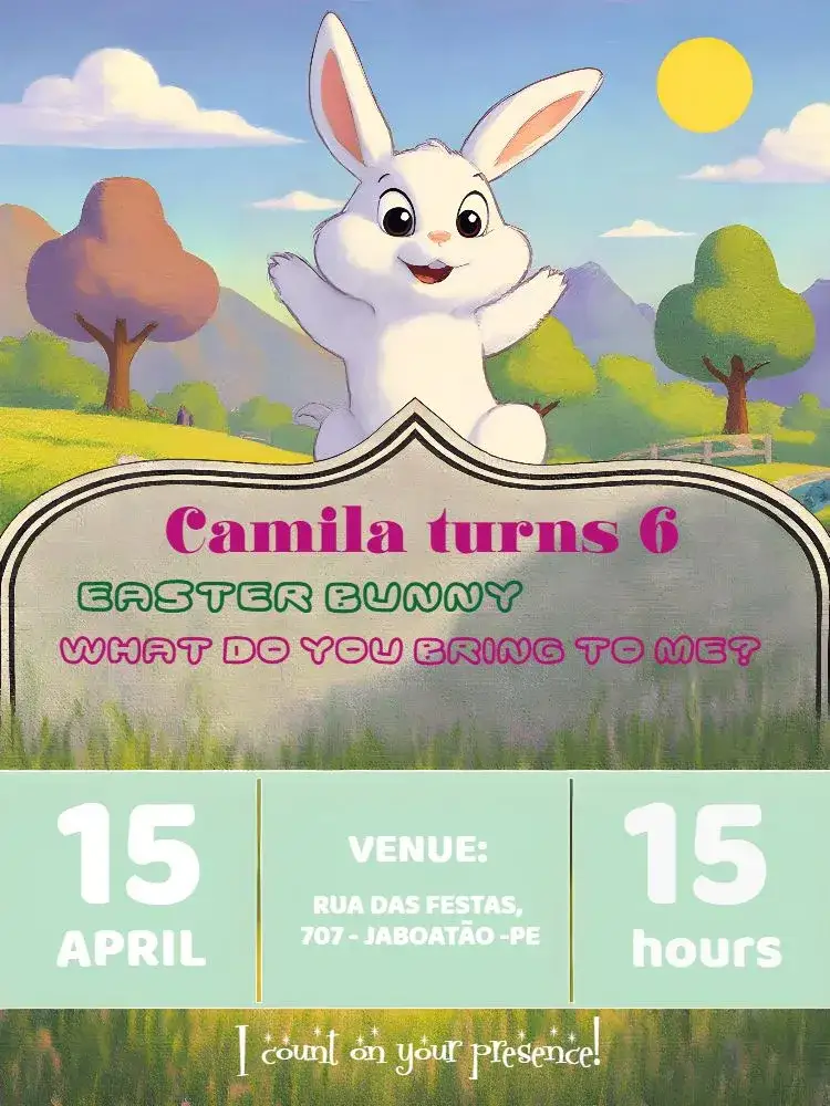 Invitation Colorful Easter – Commemorative Dates theme colorful, playful, fun, vibrant, festive