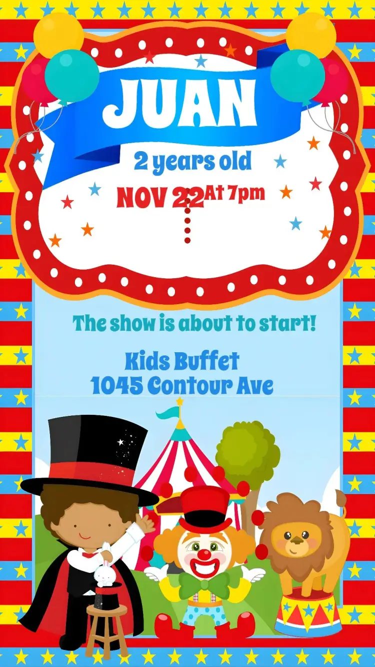 Magic Circus invitation