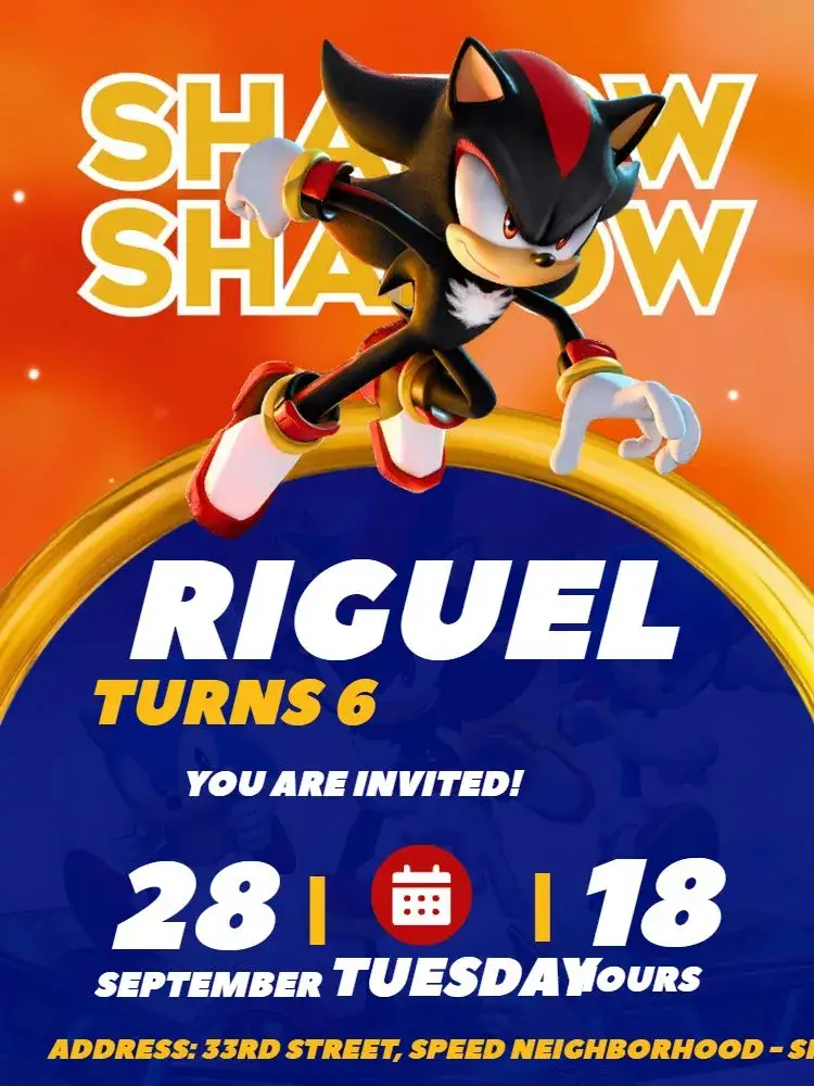 From Red Shadow invitation