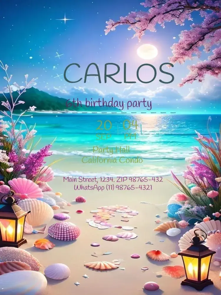 Beach To Edit Sea invitation
