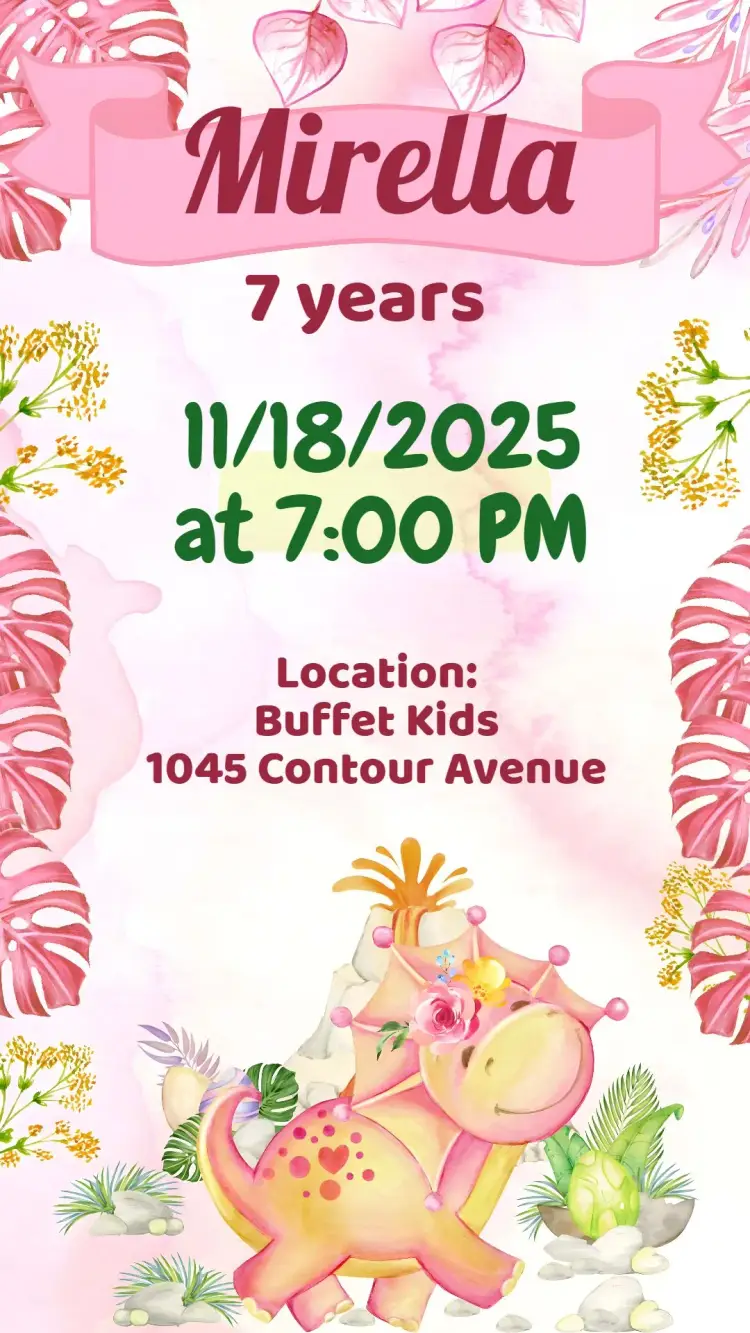 Dinosaur invitation