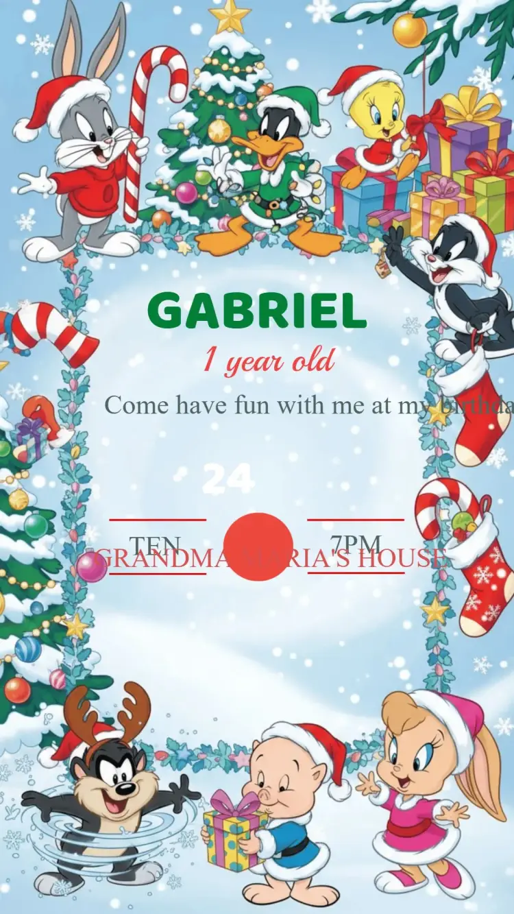 Christmas Birthday Invitation