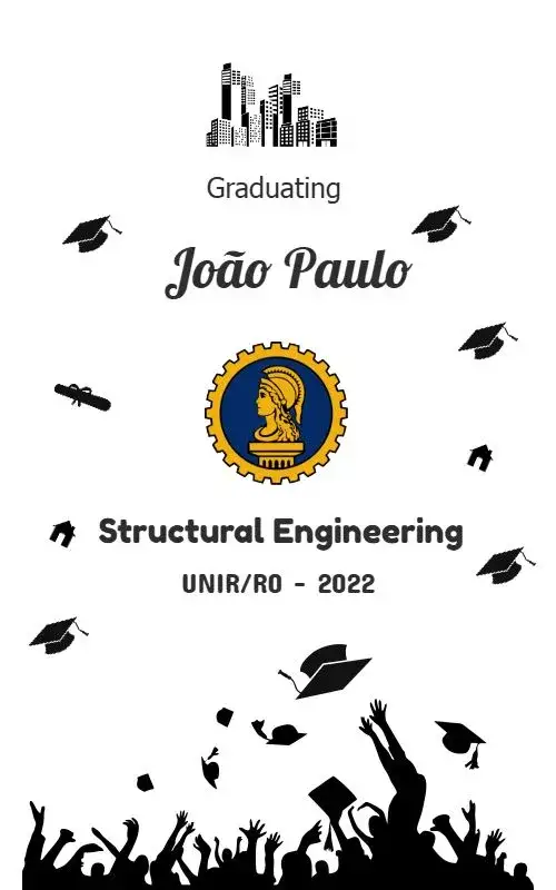 Invitation Art For Civil Engineering Graduation White Glass – Graduation theme modern, elegant, black and white, minimalist, academic, festive
