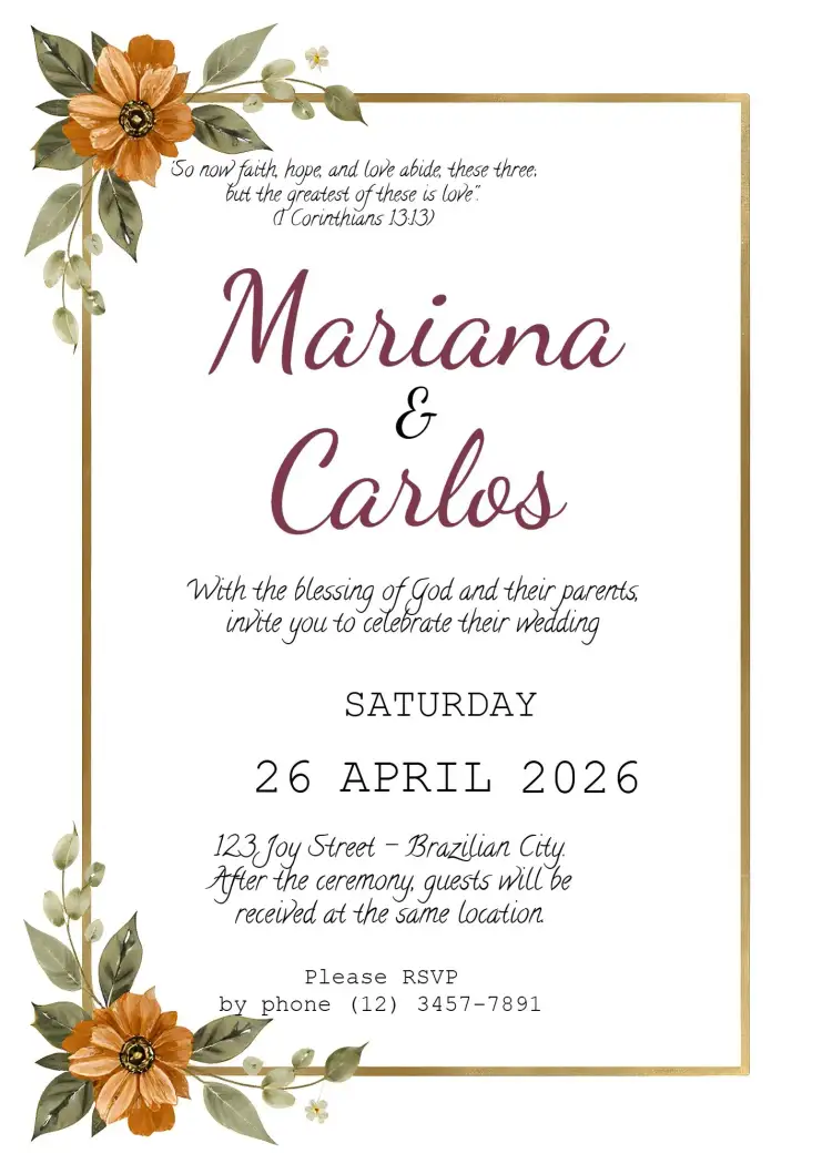 Invitation Delicate Floral Wedding – Wedding theme floral, watercolor, delicate, romantic, elegant