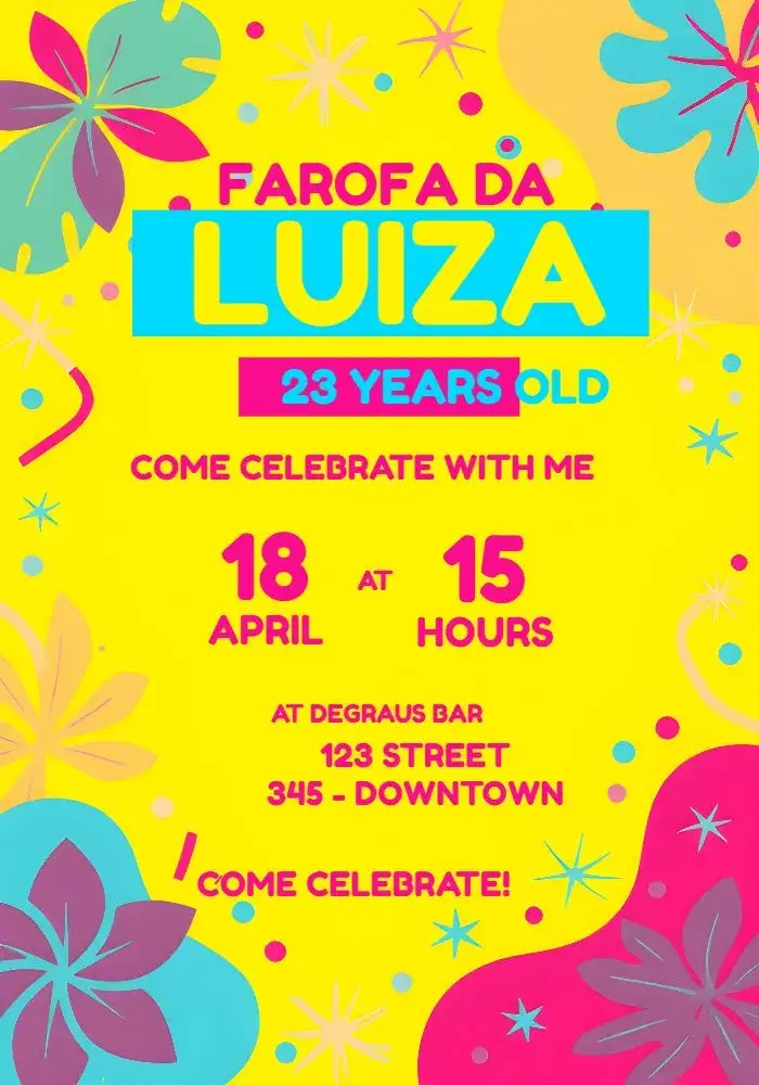 Farofa Tardezinha invitation