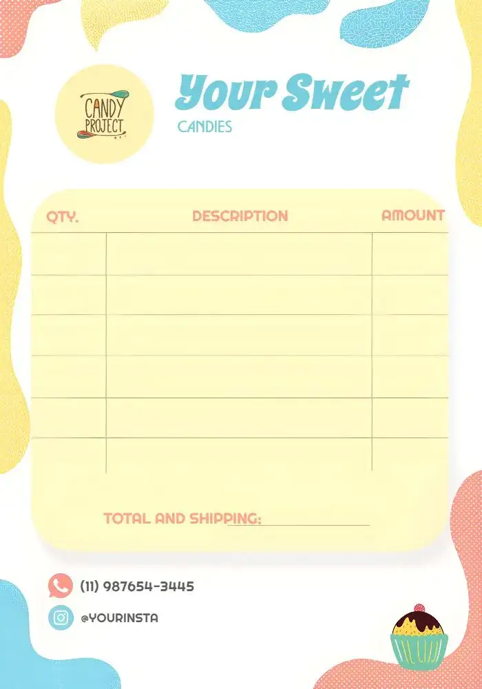 Invitation Order Form For Sweet Shop Whatsapp – Most searched for theme colorful, modern, fun, minimalist presentation, contemporary style