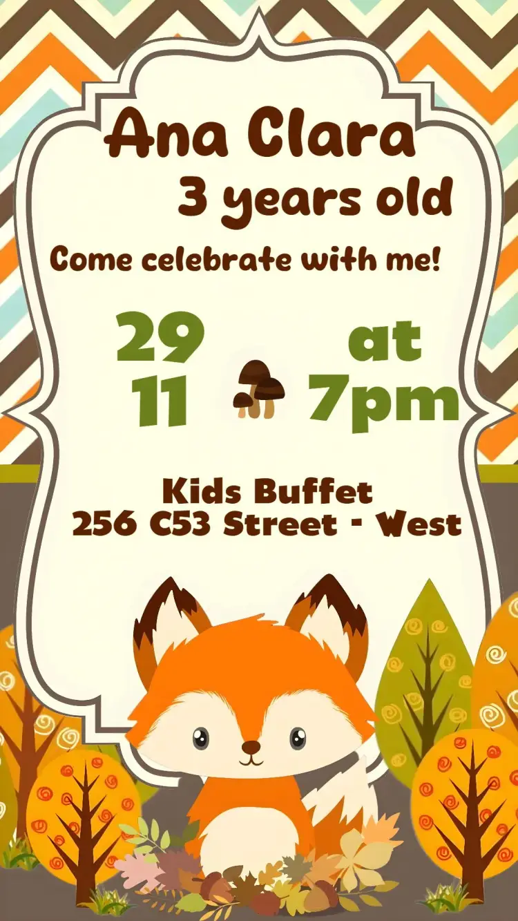 Little Fox invitation