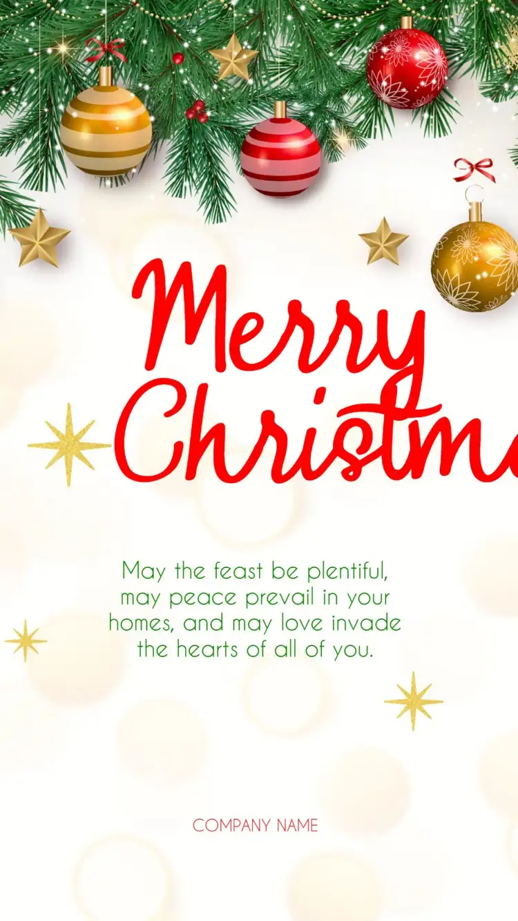 Invitation Christmas Card for Companies Santa Claus – Commemorative Dates theme Christmas-themed, Festive, Modern, Elegant, Colorful, Classic