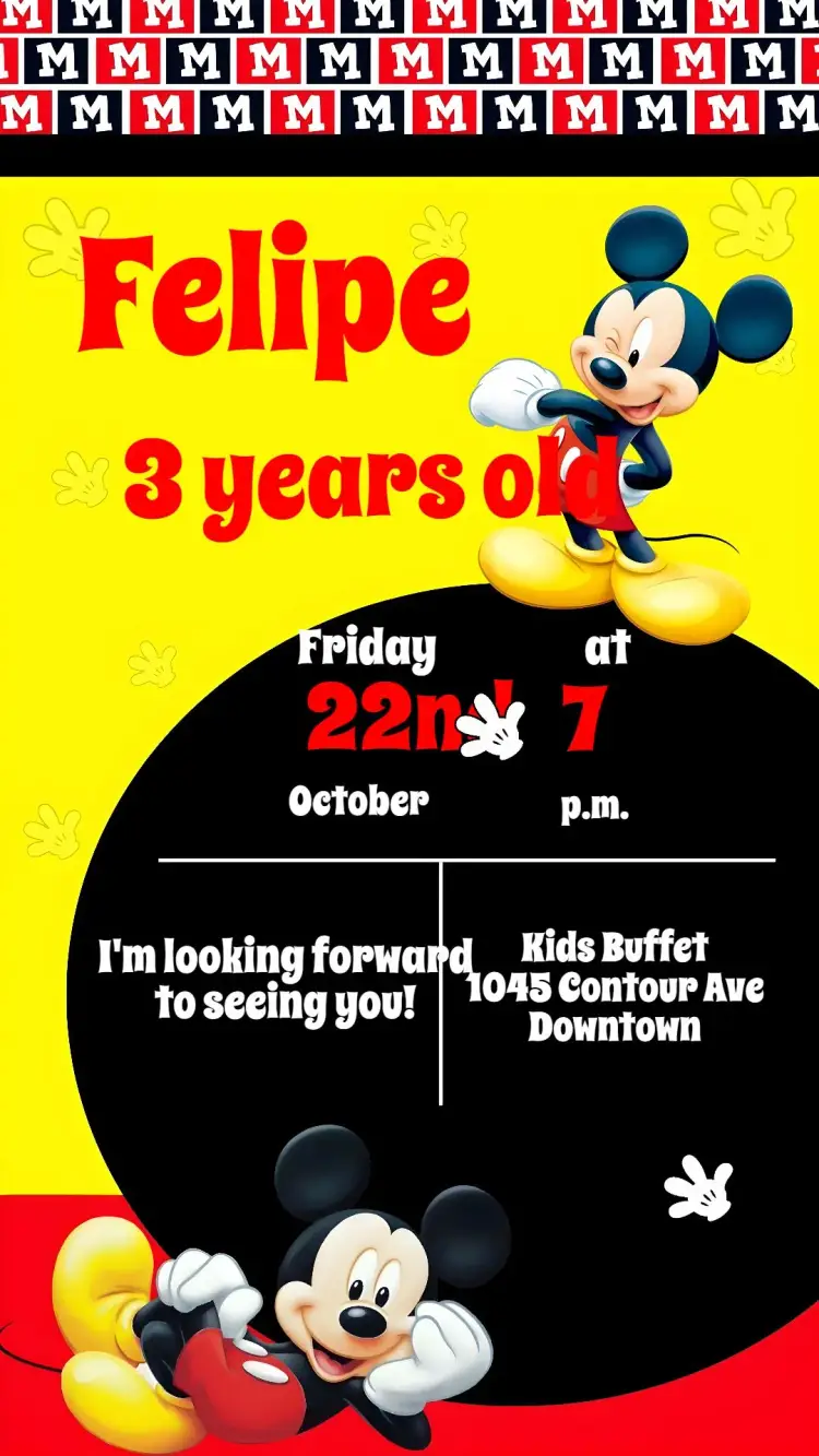 Mickey invitation