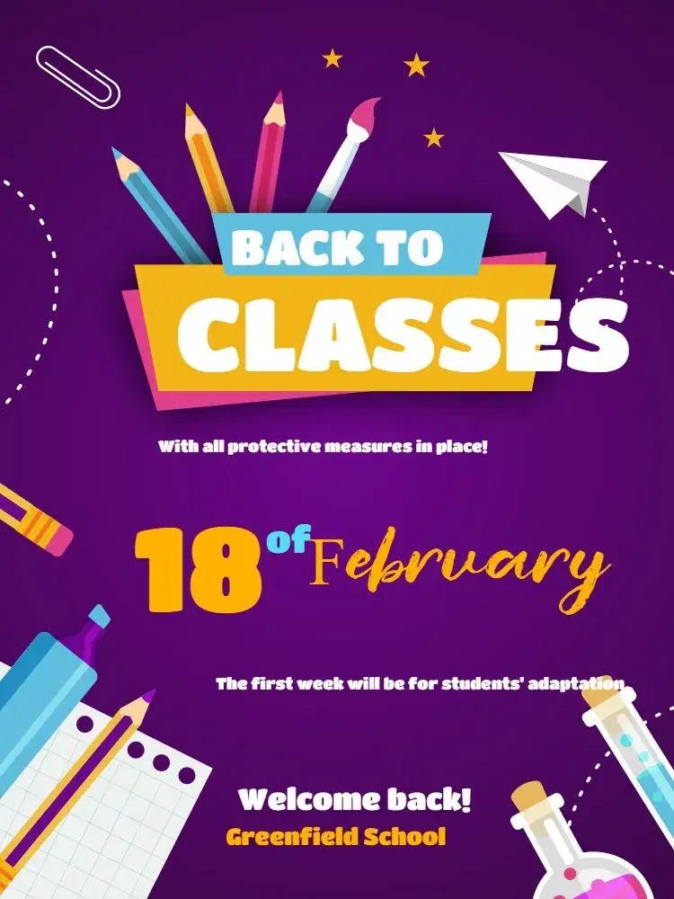 Back to School Playful invitation
