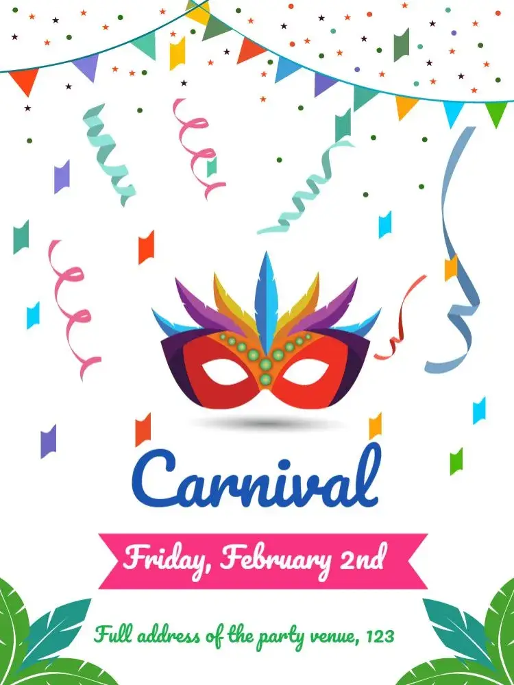 Carnival Ball invitation