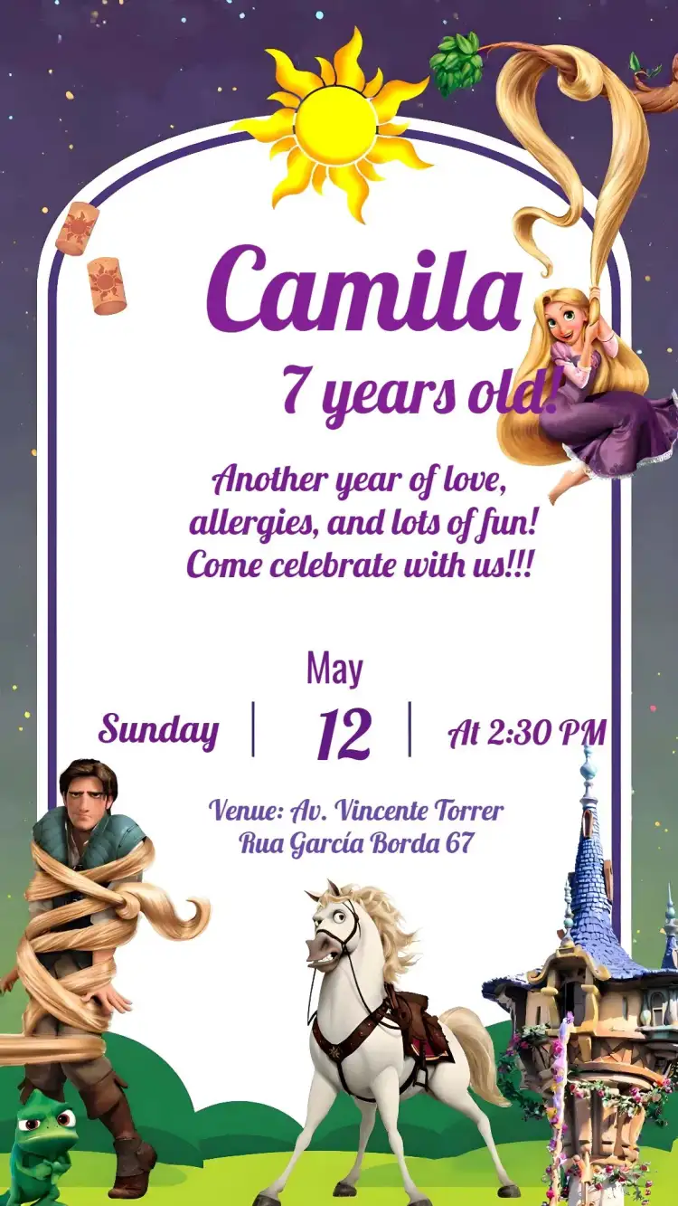 Rapunzel Kids Birthday Party