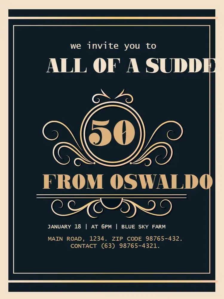 Repente 50 Classic Male invitation