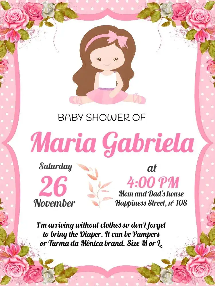Ballerina Pink Diaper Shower