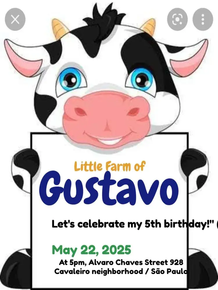 Farm Cow To Edit Bull invitation