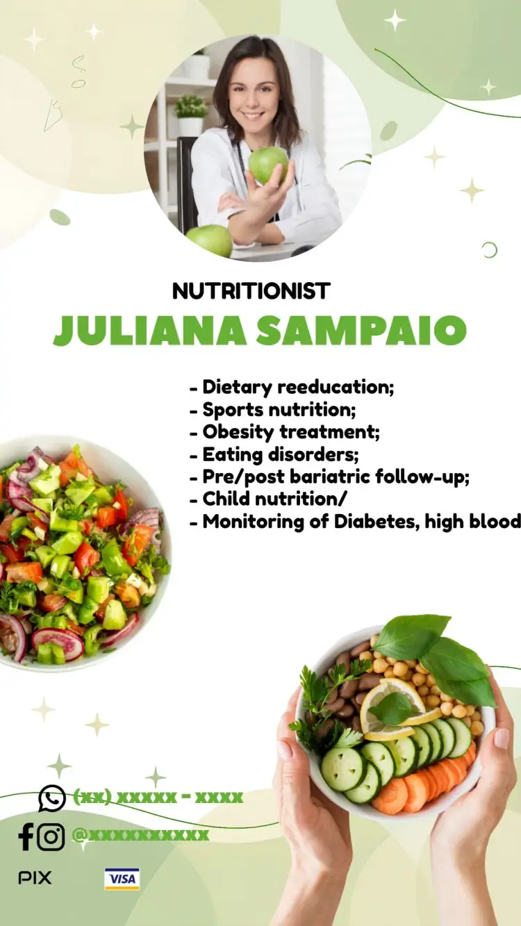 Nutritionist Business Card Brochure invitation